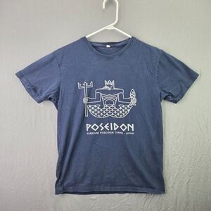Giardini Poseidon Terme Ischia Graphic T-Shirt Small Navy Blue Good Souvenir